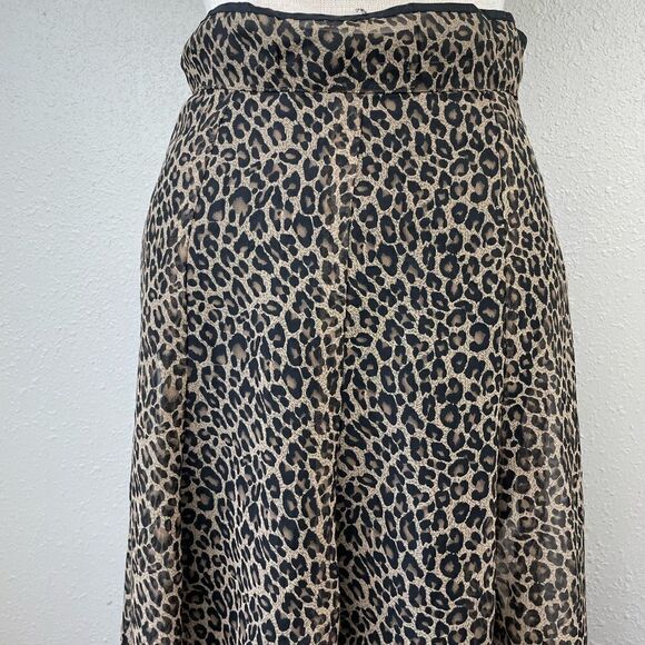 Shape FX Cheetah Print Lined Maxi Skirt Size XS EUC - Picture 2 of 6